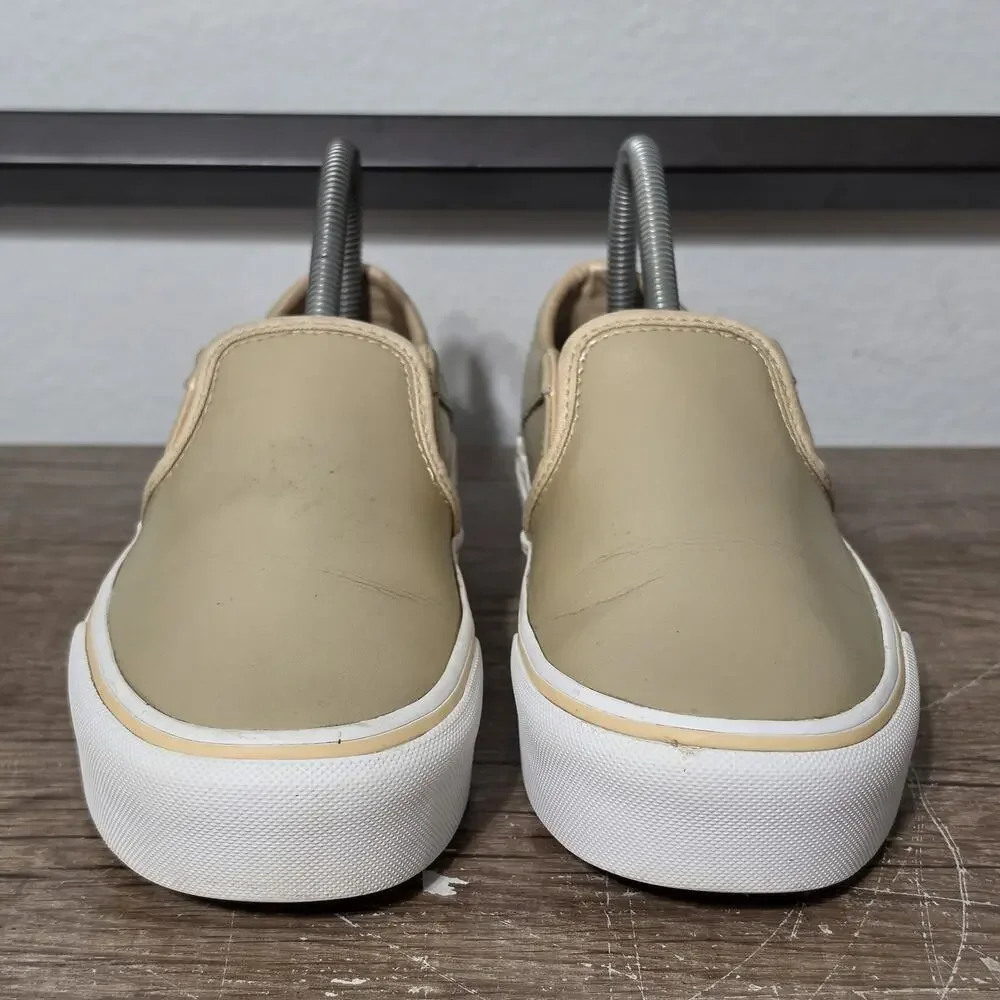 Vans Asher Platform Women's Slip-On Shoes Skeaners Size 7 Metallic Gold